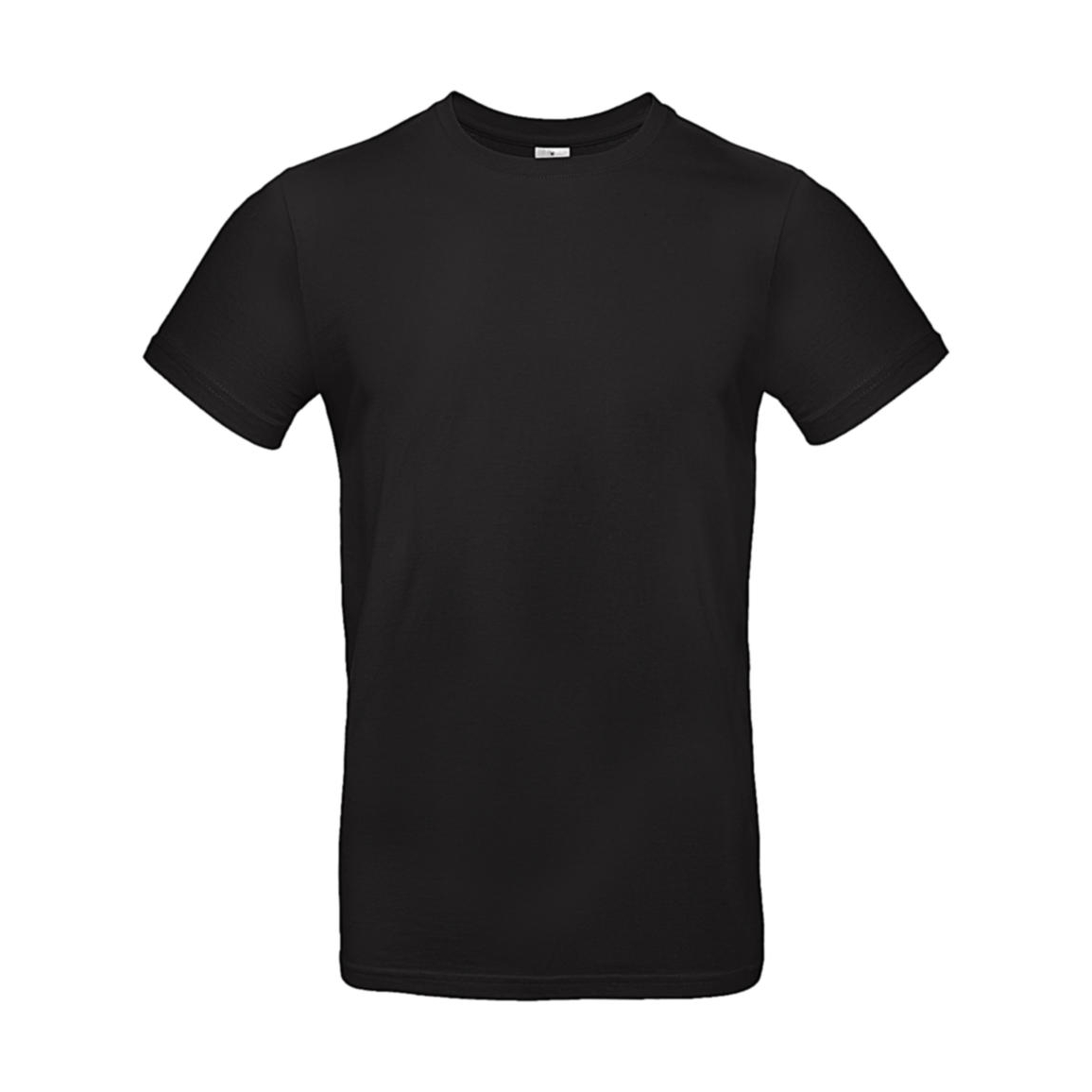Triko pánské B&C E190 T-Shirt - černé, 4XL
