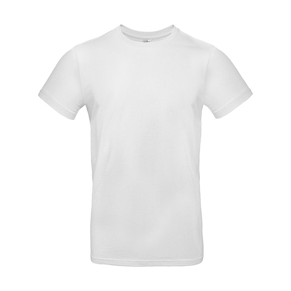 Triko pánské B&C E190 T-Shirt - bílé, XL