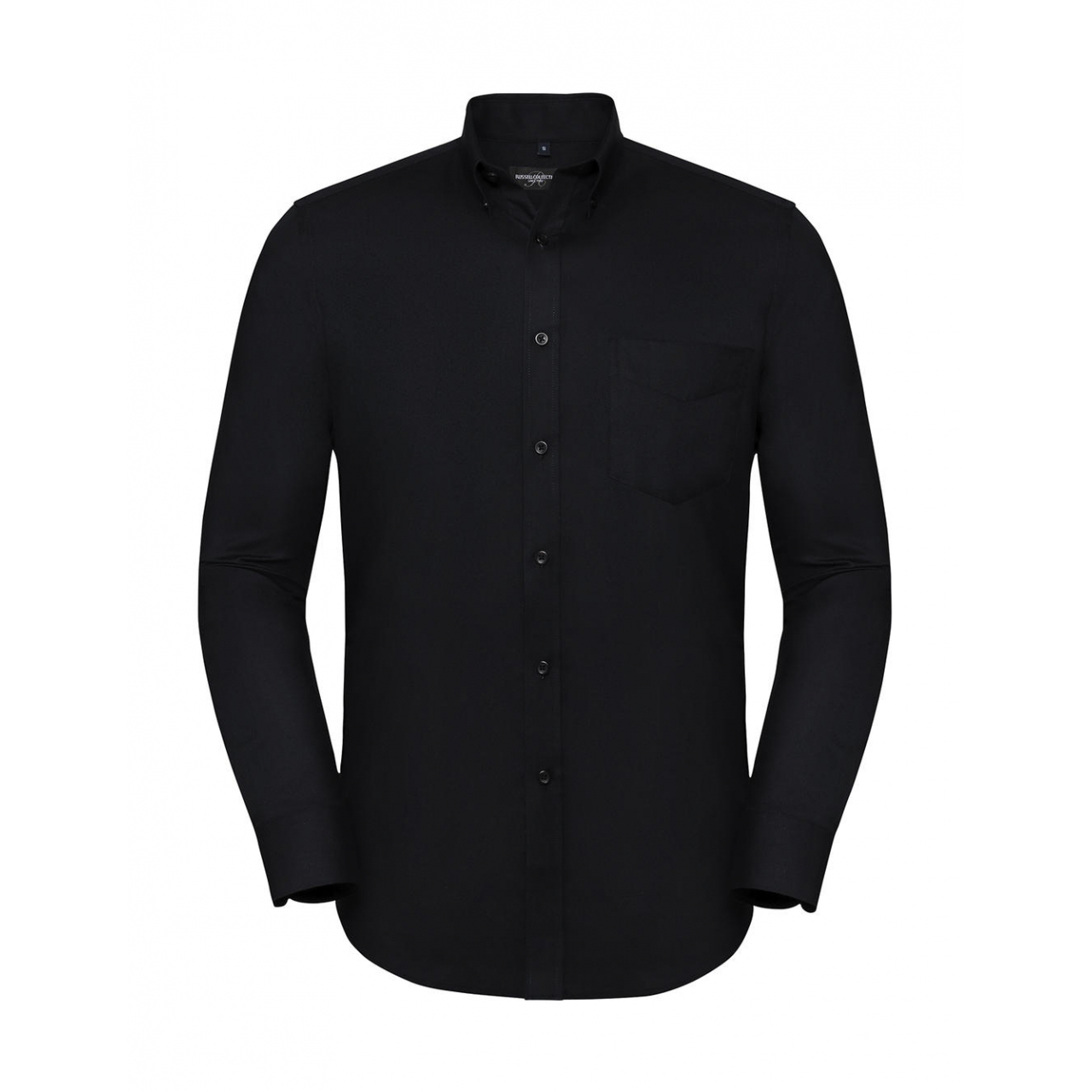 Košile pánská Russell s dl.ruk.Tailored Button-Down Oxford - černá, 3XL