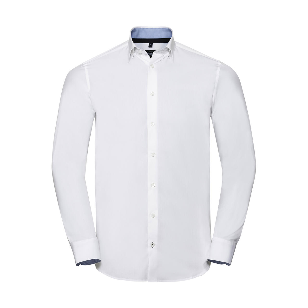 Košile pánská Rusell Collection Tailored Contrast Ultimate Stretch - bílá, 4XL