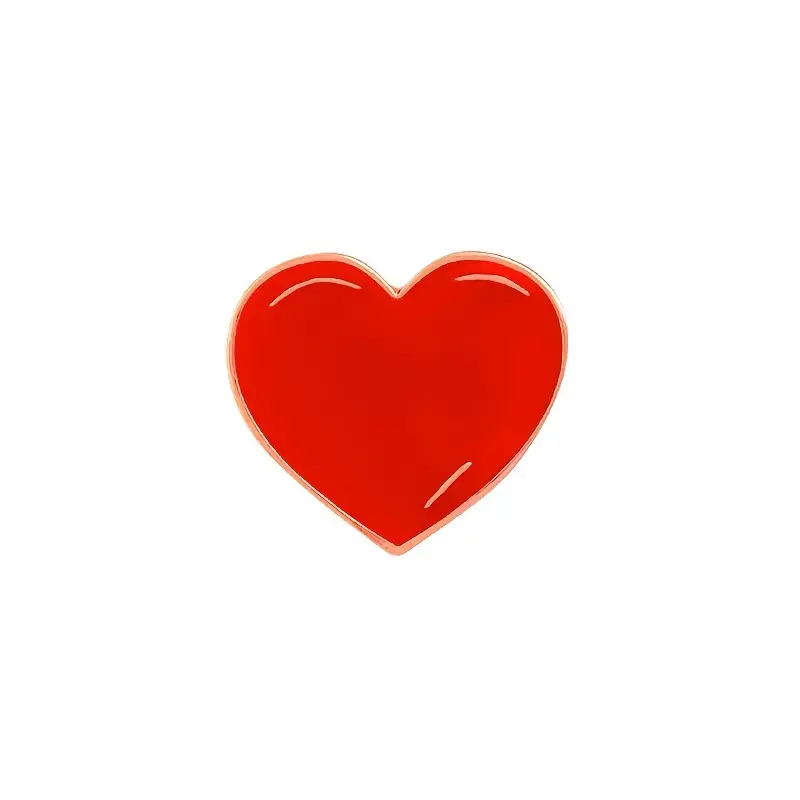 Odznak (pins) Red Heart 2,2 x 2,5 cm - červený