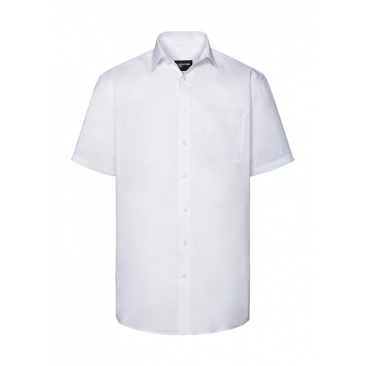 Košile pánská Rusell Collection s kr.ruk. Tailored Coolmax - bílá, XXL