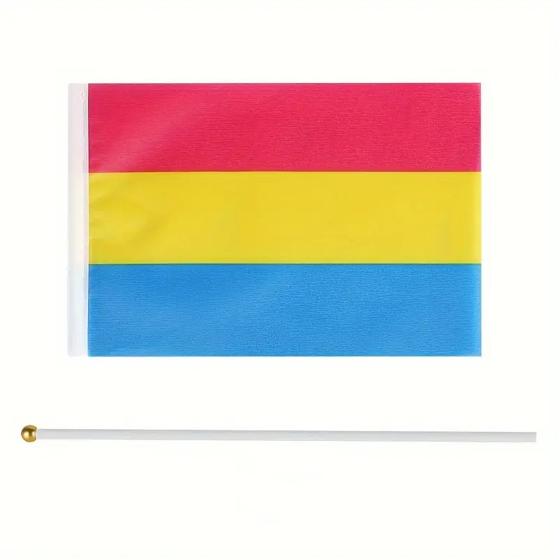 Vlajka LGBT Pansexuál 14 x 21 cm na tyčce