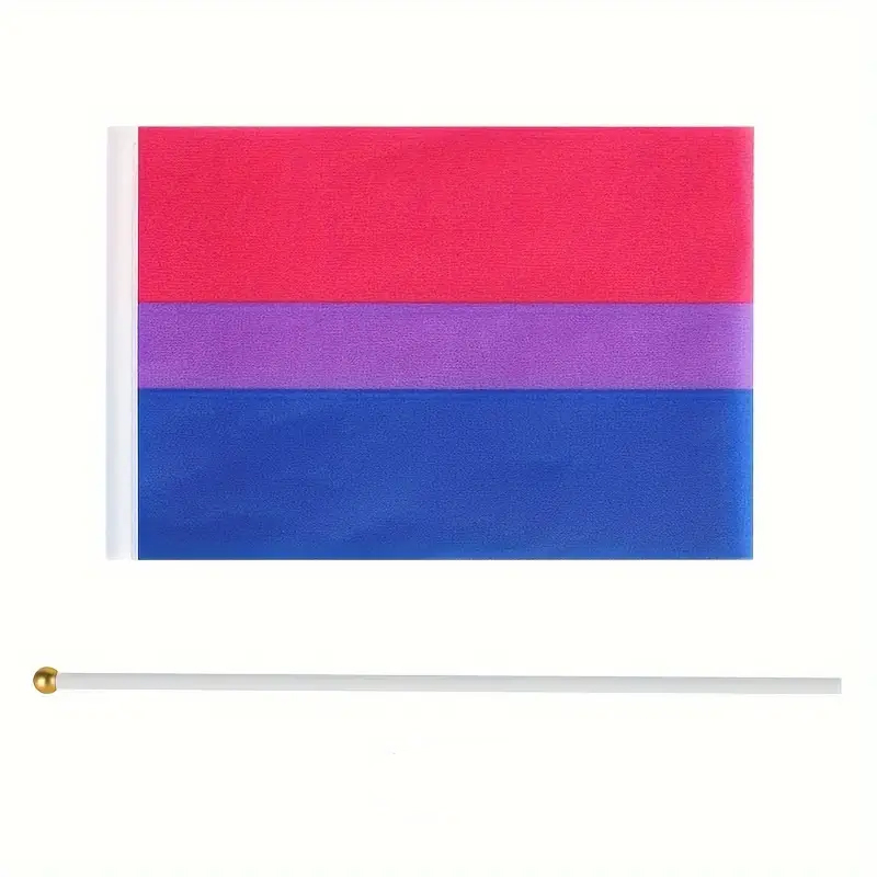 Vlajka LGBT Bisexuál 14 x 21 cm na tyčce