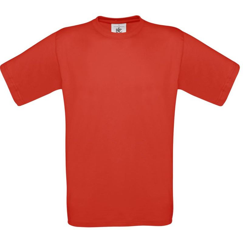 Tričko unisex B&C Exact 190 - červené, XS