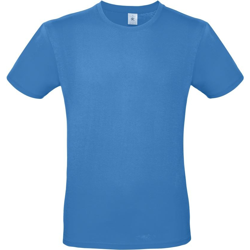Pánské tričko B&C E150 - azurové, XS