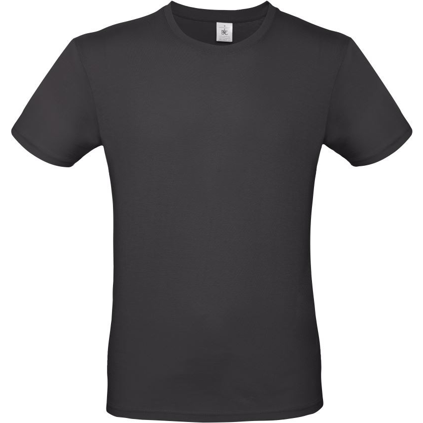 Pánské tričko B&C E150 - tmavě antracitové, L