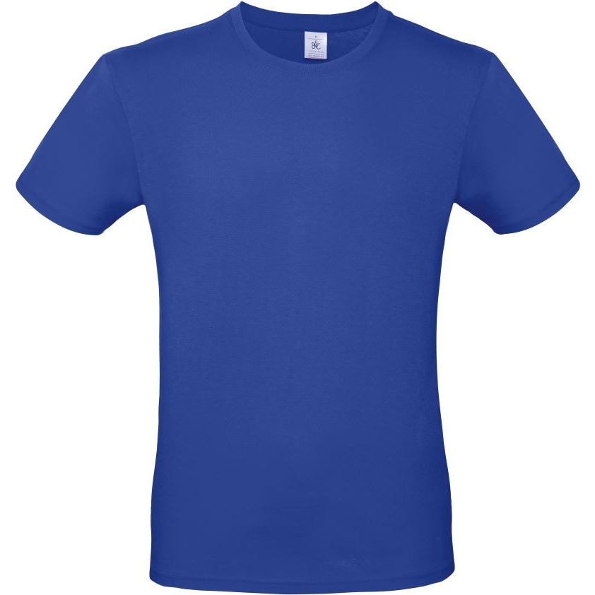 Pánské tričko B&C E150 - středně modré, S