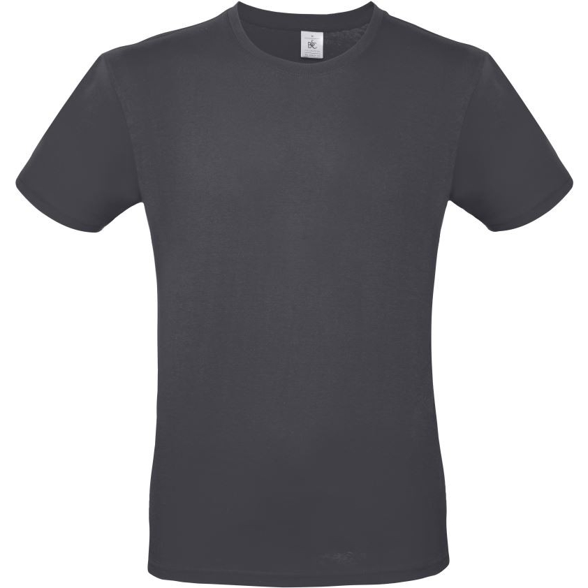 Pánské tričko B&C E150 - tmavě šedé, S