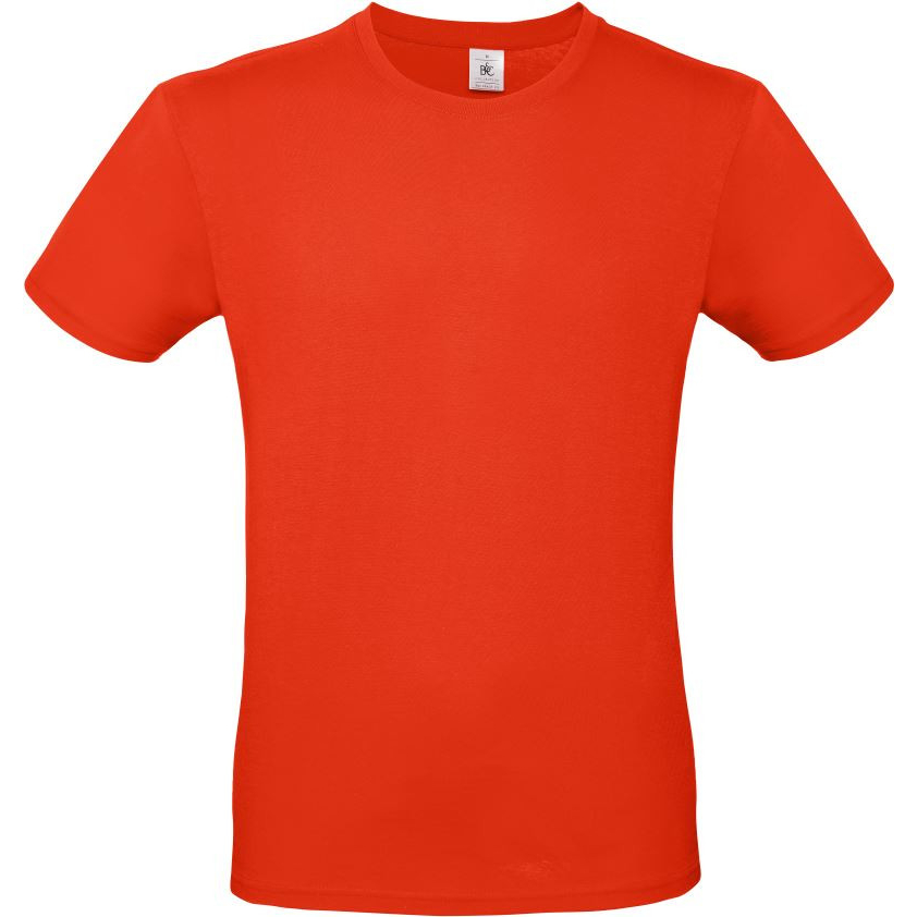 Pánské tričko B&C E150 - středně červené, 3XL