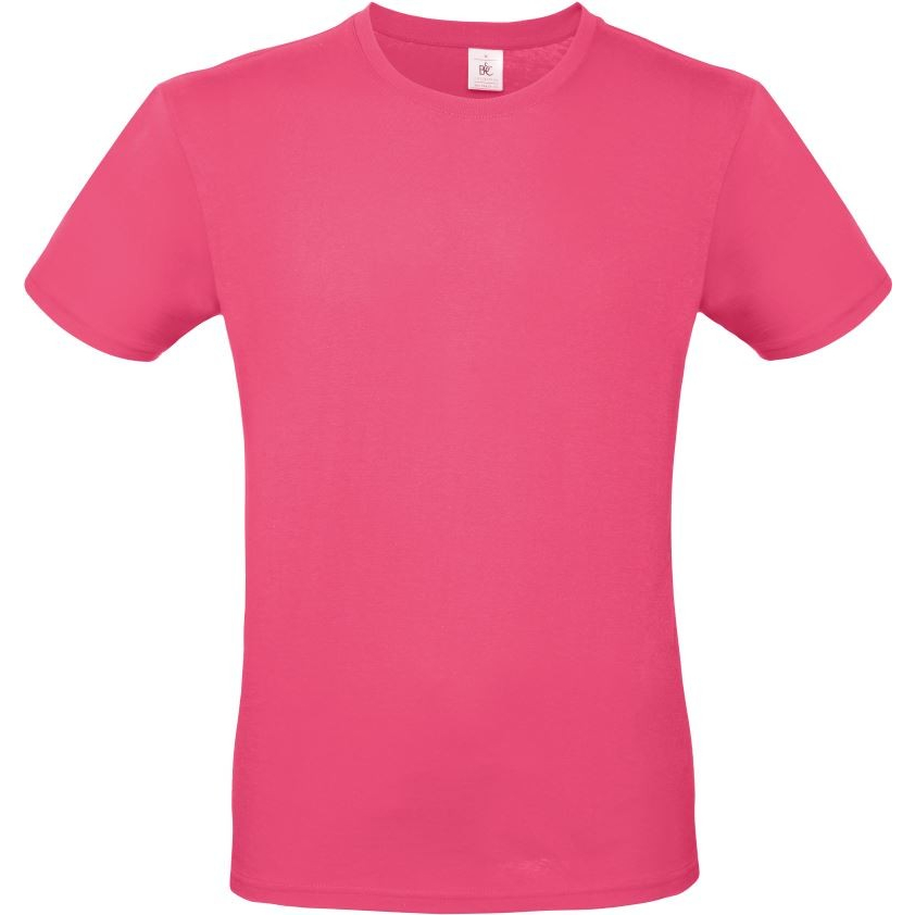 Pánské tričko B&C E150 - růžové, 3XL