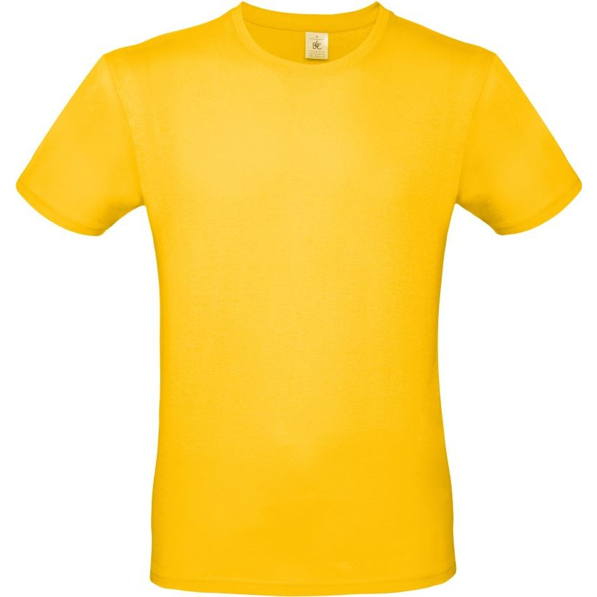 Pánské tričko B&C E150 - tmavě žluté, XS