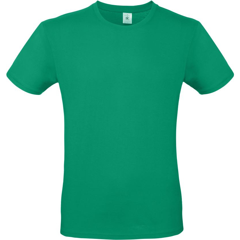 Pánské tričko B&C E150 - zelené, 3XL