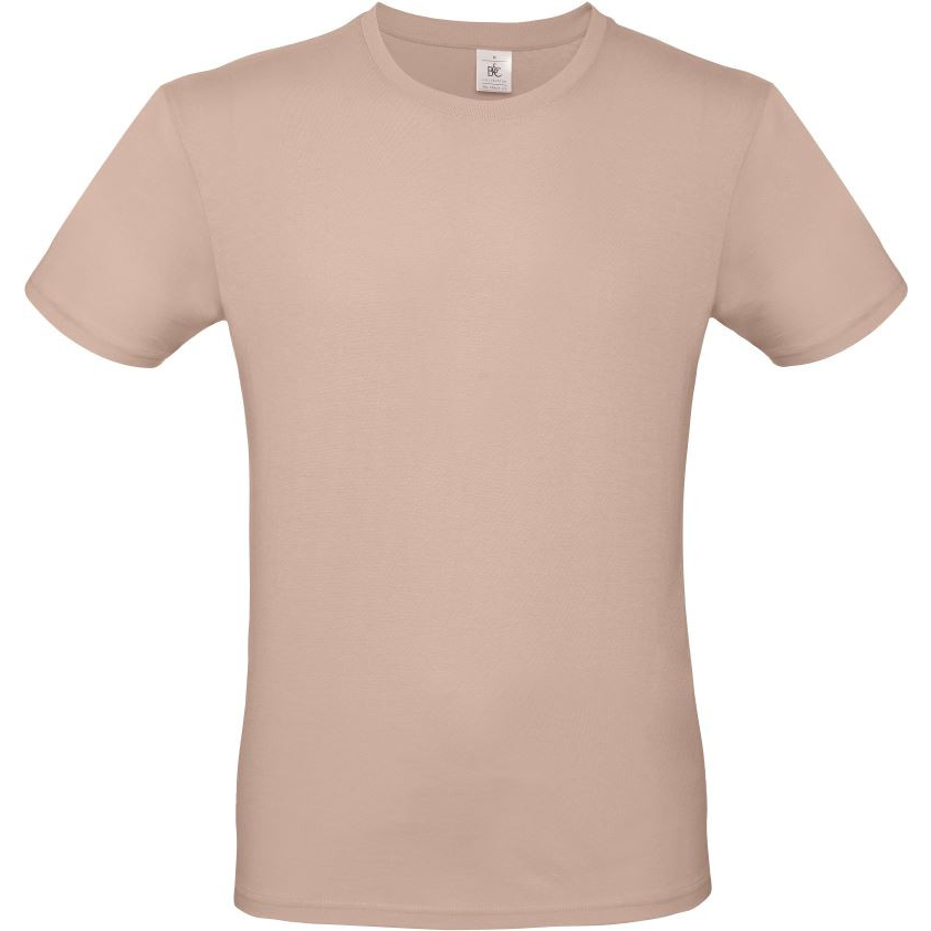 Pánské tričko B&C E150 - světle růžové, 3XL