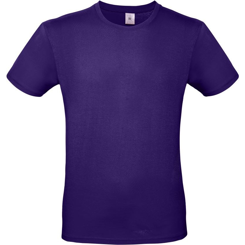 Pánské tričko B&C E150 - středně fialové, 3XL
