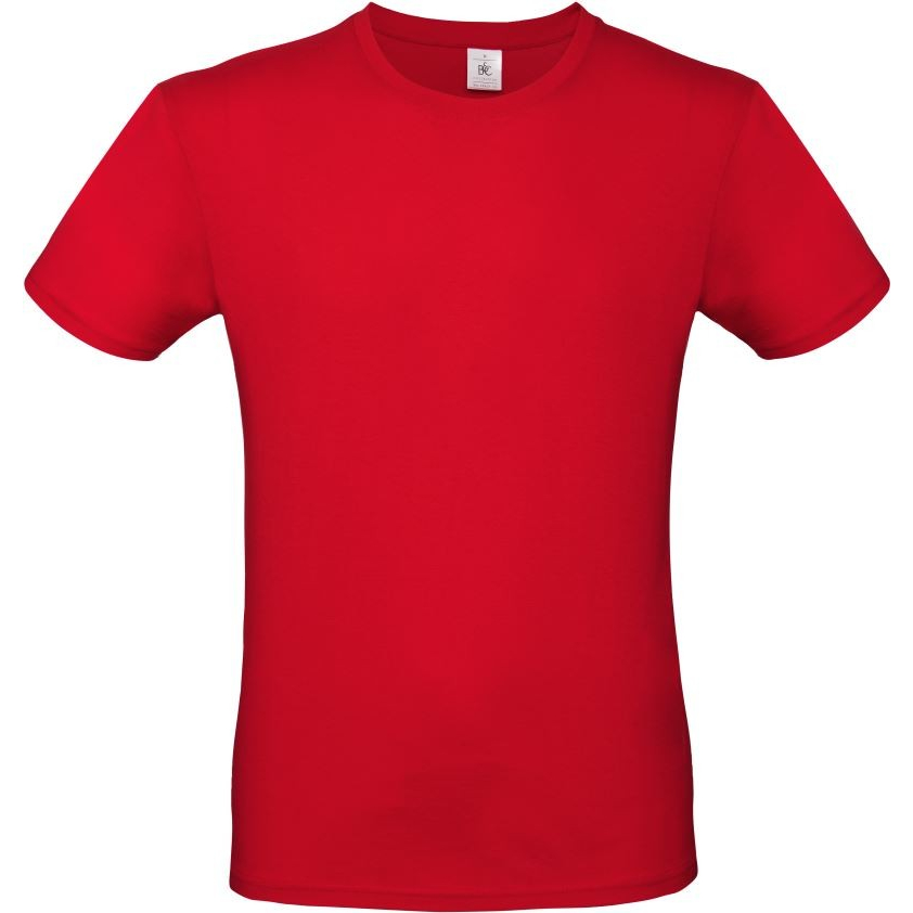 Pánské tričko B&C E150 - červené, XXL