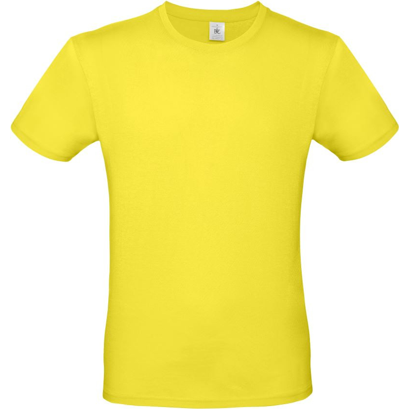 Pánské tričko B&C E150 - žluté, 3XL