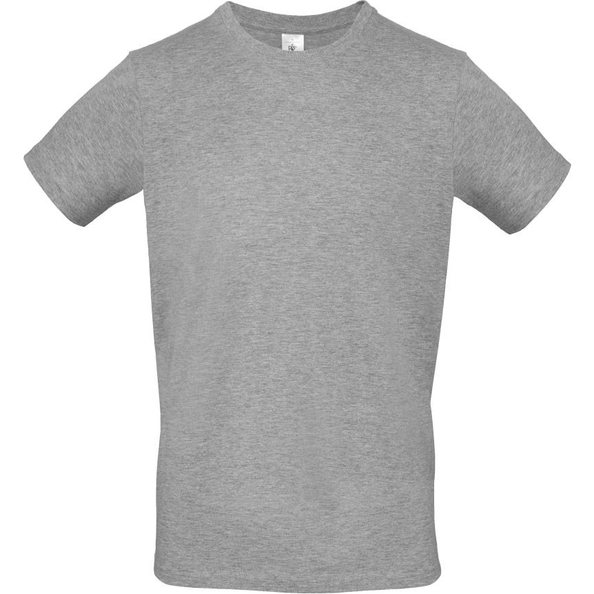 Pánské tričko B&C E150 - středně šedé, 5XL