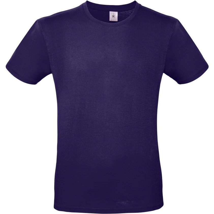 Pánské tričko B&C E150 - tmavě fialové, 3XL