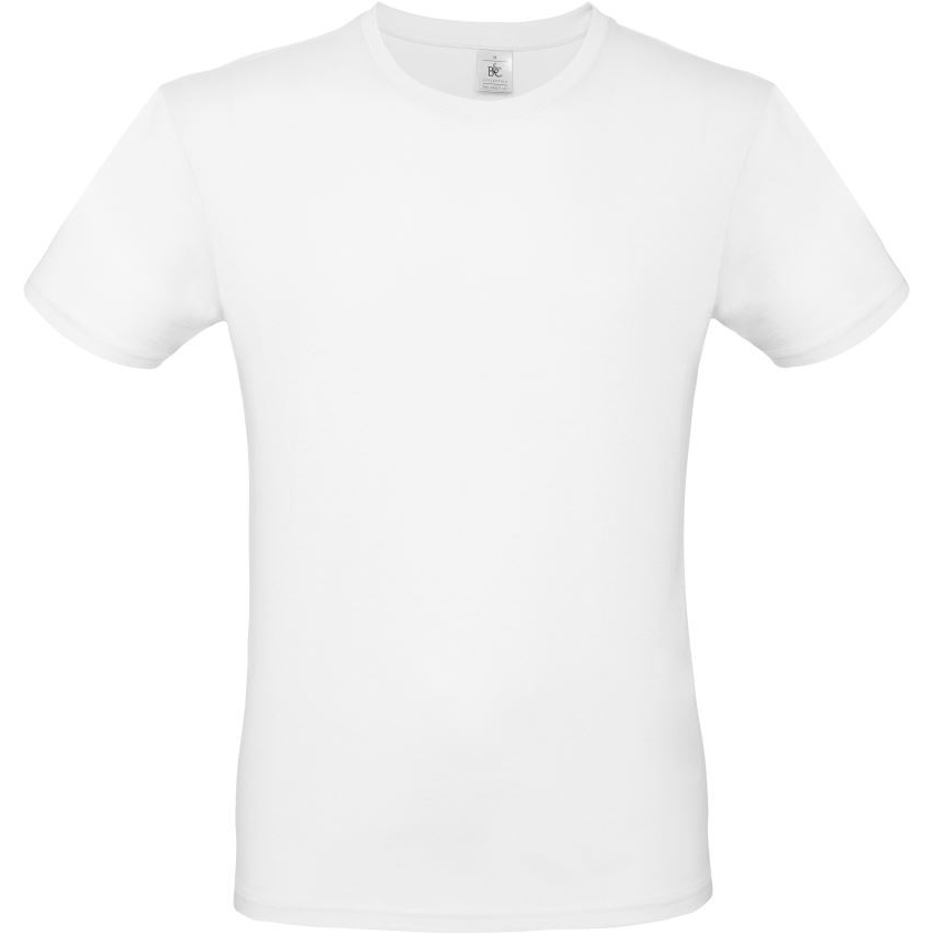 Pánské tričko B&C E150 - bílé, 5XL