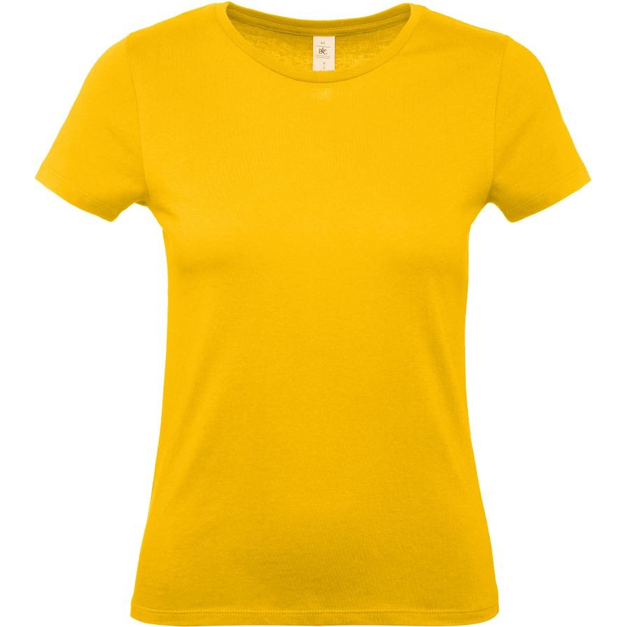 Dámské tričko B&C E150 - tmavě žluté, XS