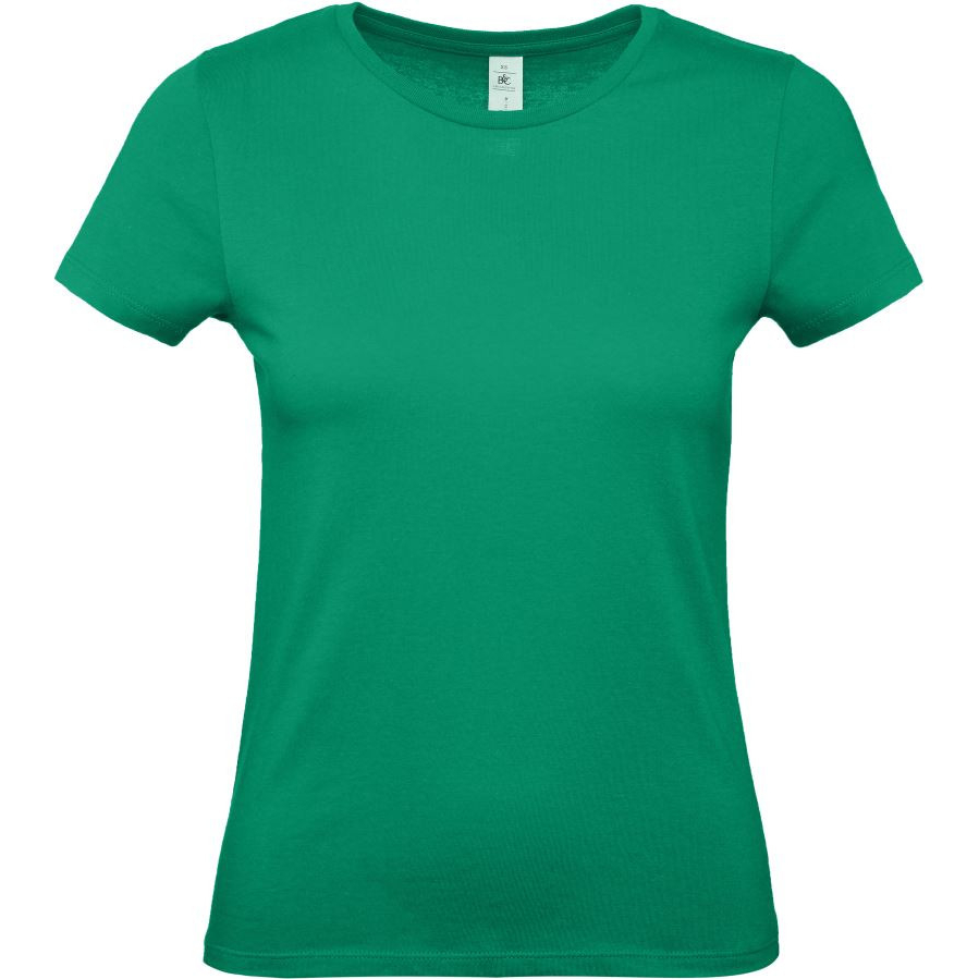 Dámské tričko B&C E150 - zelené, XXL