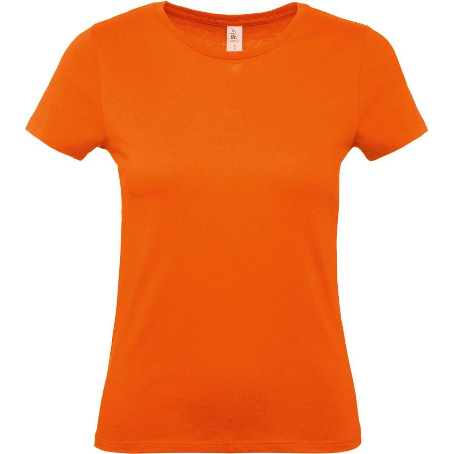 Dámské tričko B&C E150 - oranžové, XXL