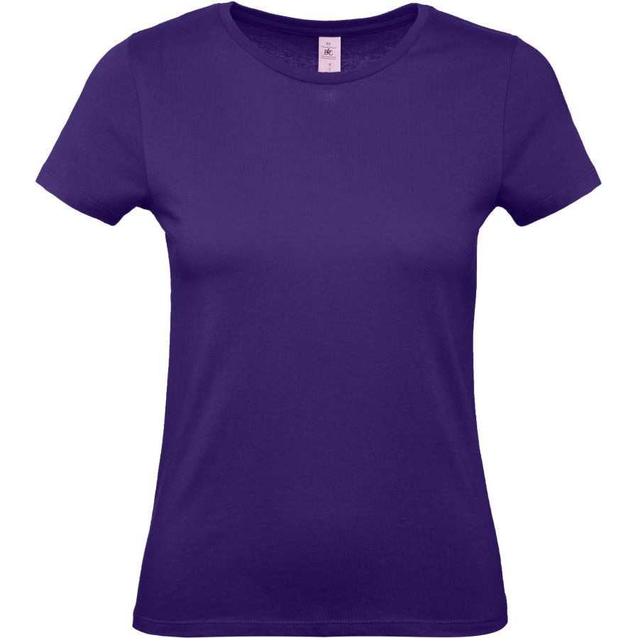 Dámské tričko B&C E150 - středně fialové, XS