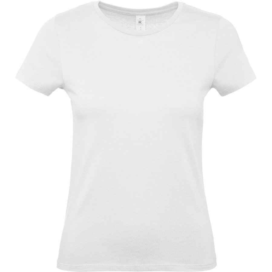 Dámské tričko B&C E150 - bílé, XS