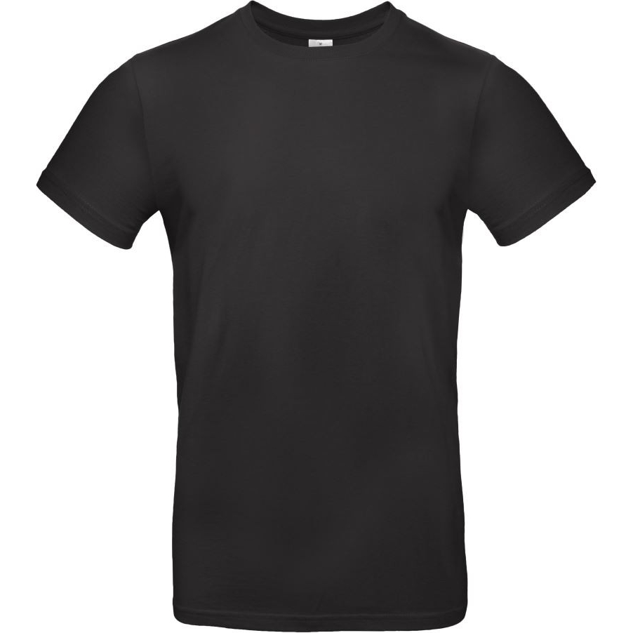Pánské tričko B&C E190 - černé, 4XL