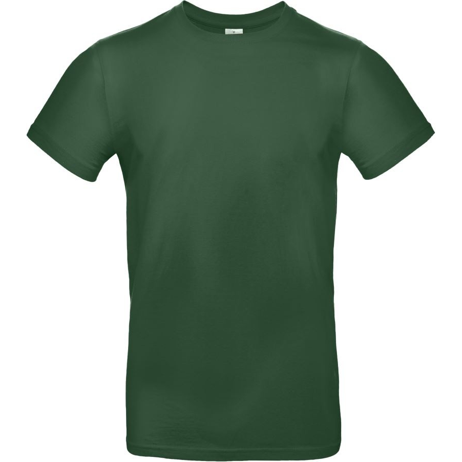 Pánské tričko B&C E190 - tmavě zelené, M
