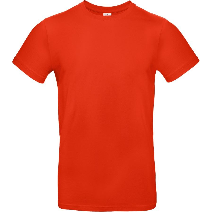 Pánské tričko B&C E190 - středně červené, XL