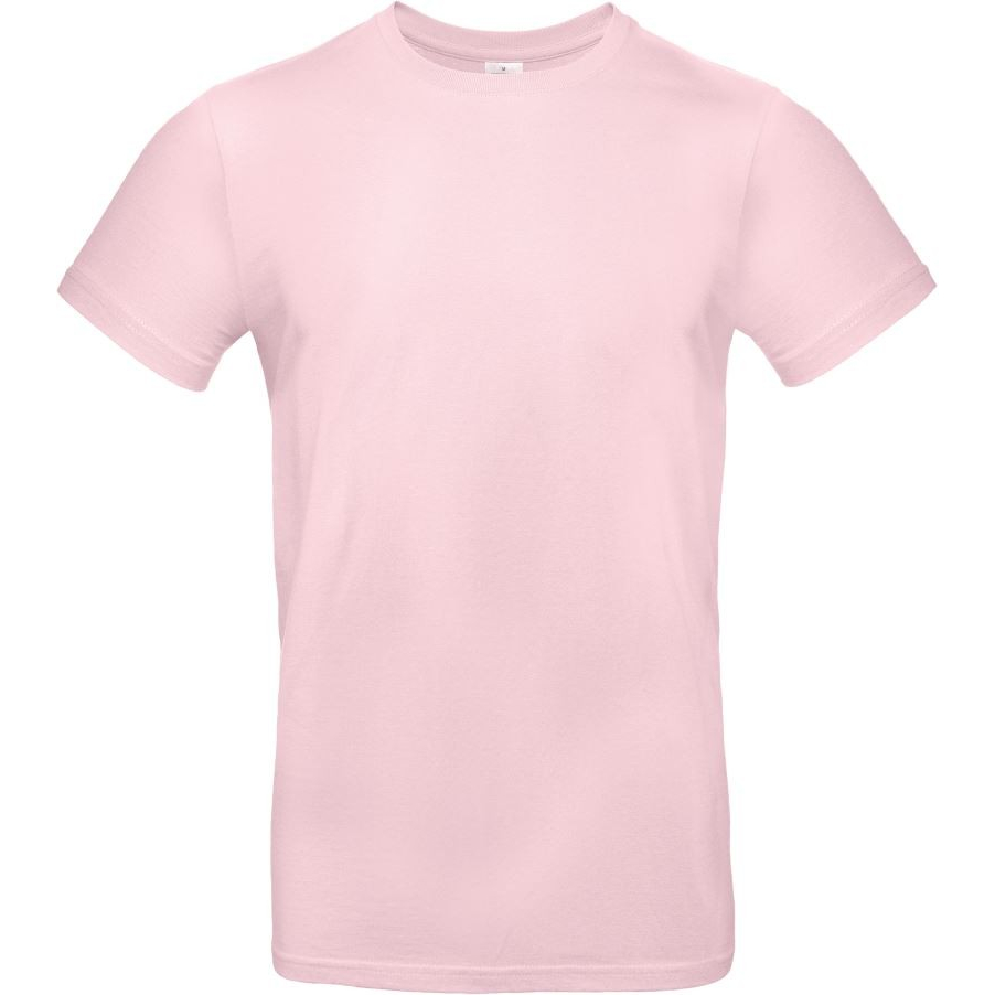 Pánské tričko B&C E190 - světle růžové, 3XL