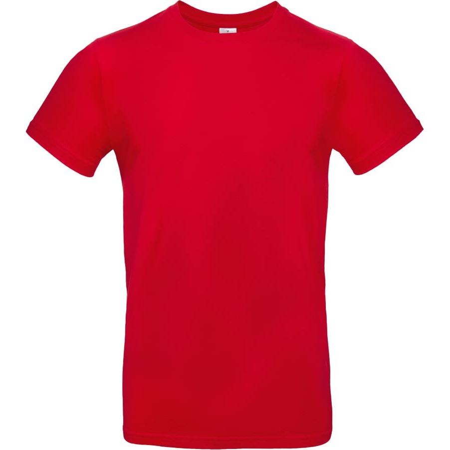 Pánské tričko B&C E190 - červené, 5XL
