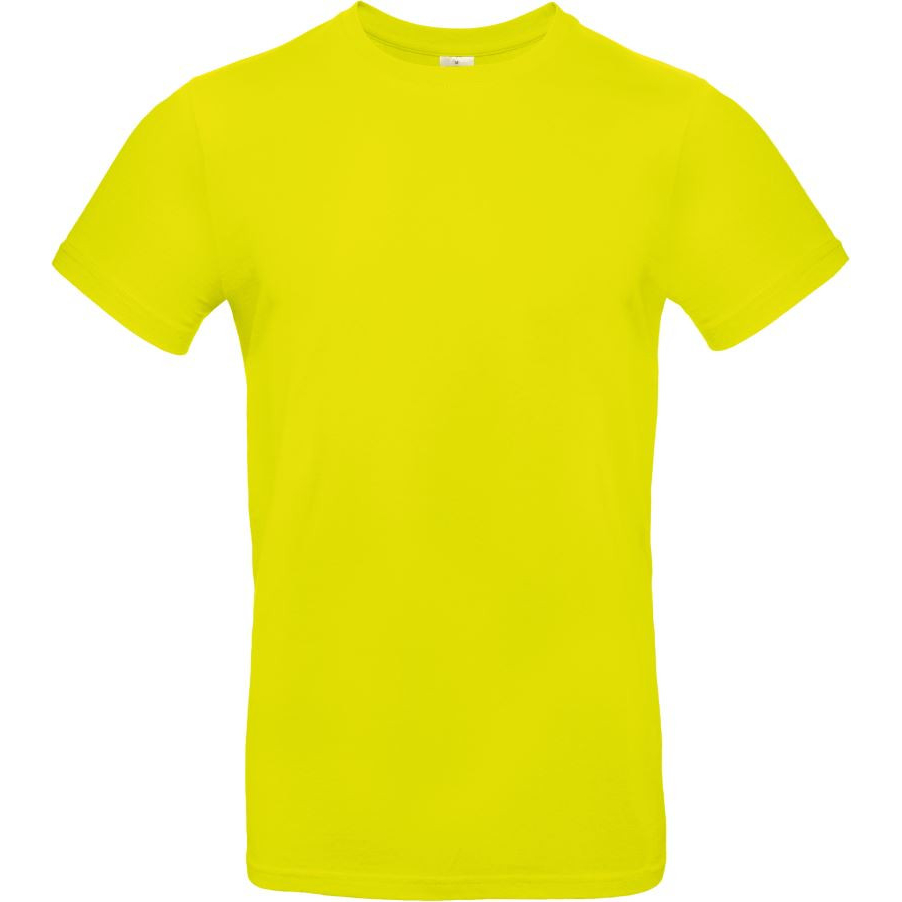 Pánské tričko B&C E190 - žluté svítící, L