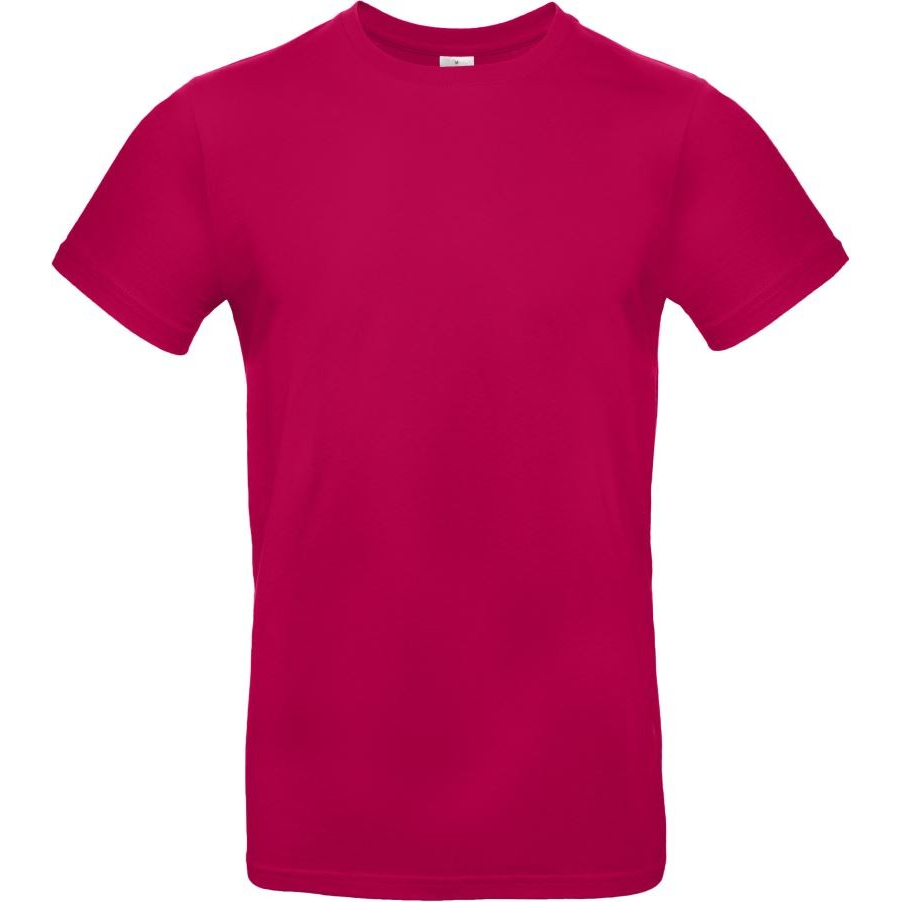 Pánské tričko B&C E190 - tmavě růžové, 3XL