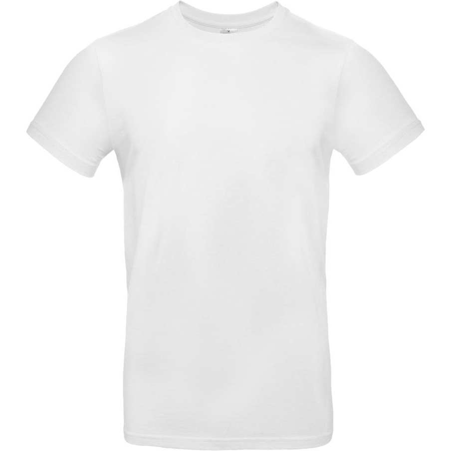 Pánské tričko B&C E190 - bílé, 5XL