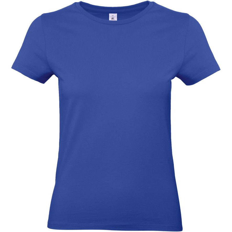 Dámské tričko B&C E190 - středně modré, XS