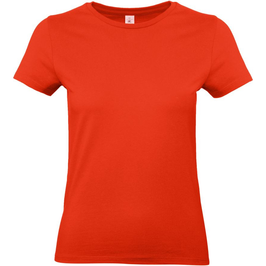 Dámské tričko B&C E190 - středně červené, XL
