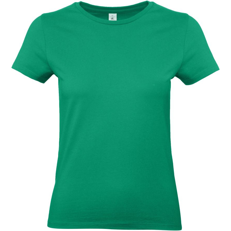 Dámské tričko B&C E190 - středně zelené, XXL