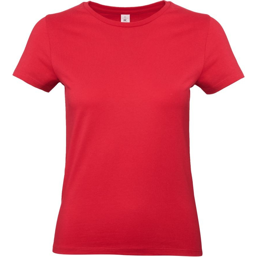 Dámské tričko B&C E190 - červené, XL