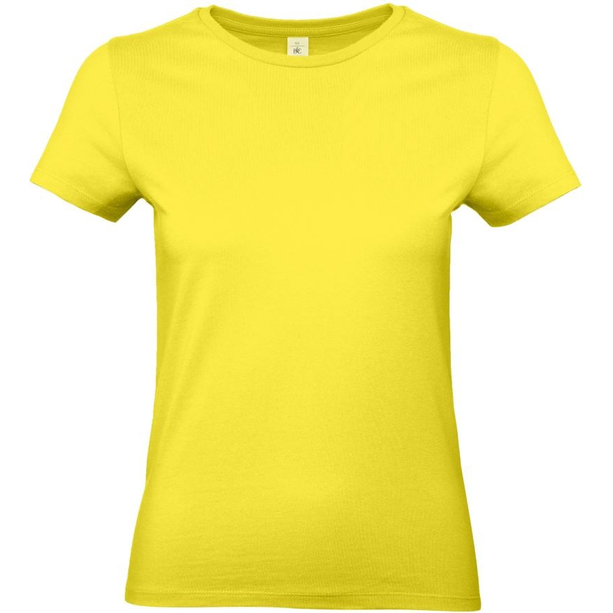 Dámské tričko B&C E190 - žluté svítící, S