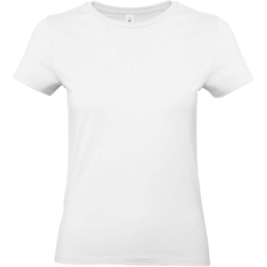 Dámské tričko B&C E190 - bílé, XS