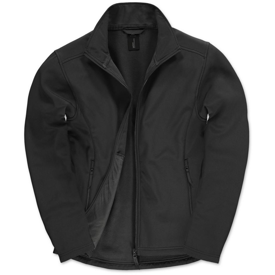 Pánské bunda B&C 2-vrstvá softshellová bunda - černá, XL