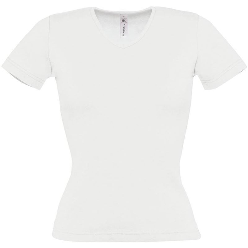 Dámské tričko B&C Watch - bílé, XL