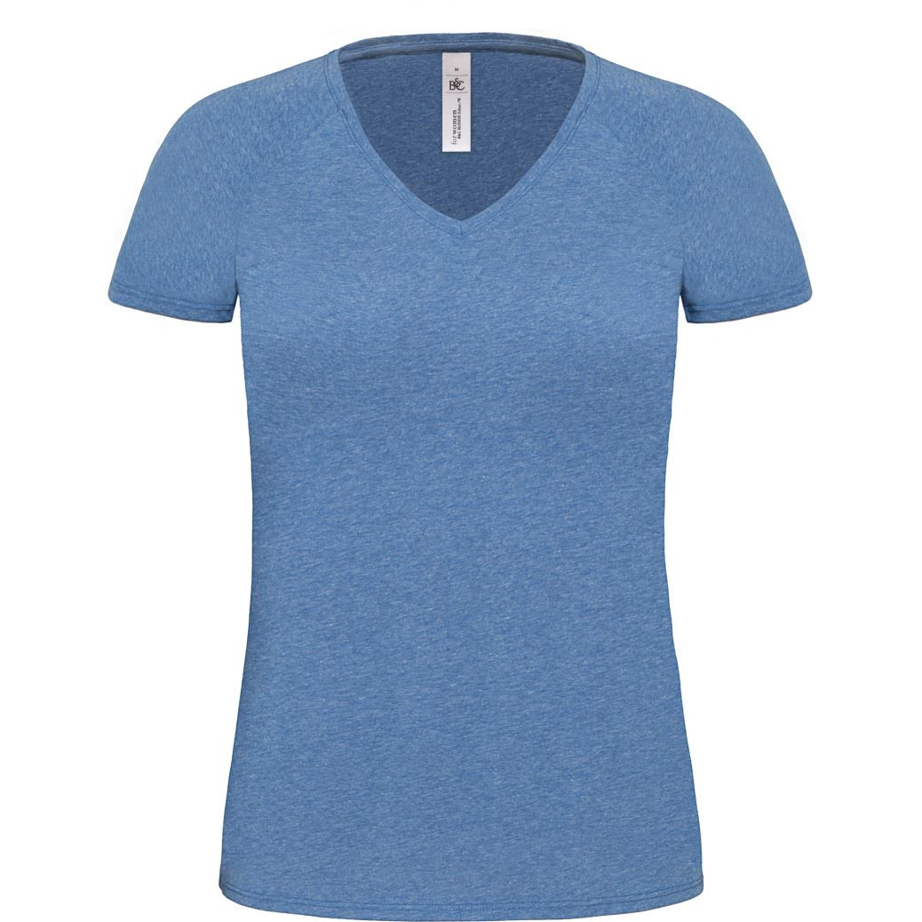 Dámské tričko B&C Blondie Deluxe - modré, XL