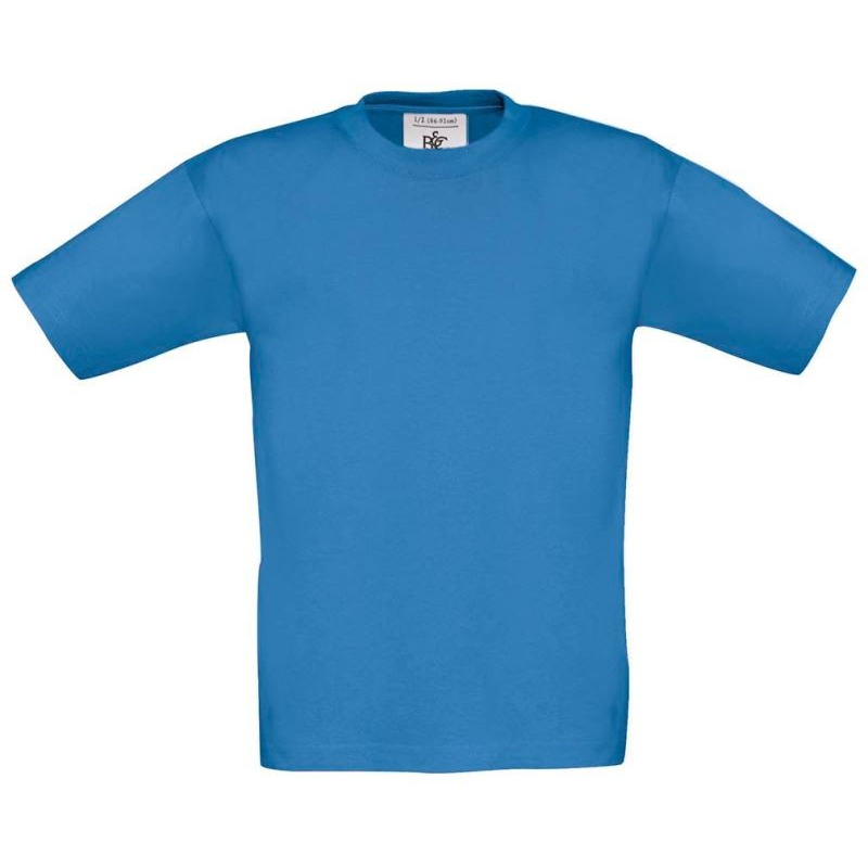 Dětské tričko B&C Exact 150 - azurové, 3-4 roky