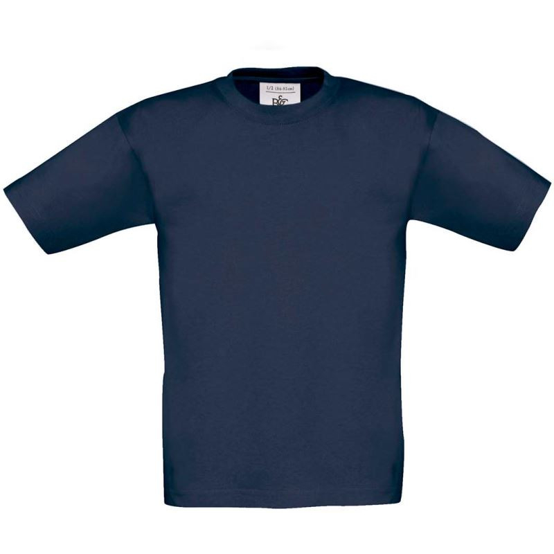 Dětské tričko B&C Exact 150 - navy, 7-8 let