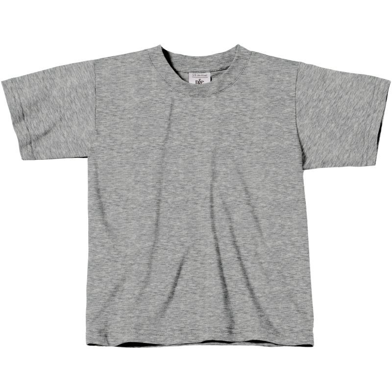 Dětské tričko B&C Exact 150 - šedé, 7-8 let