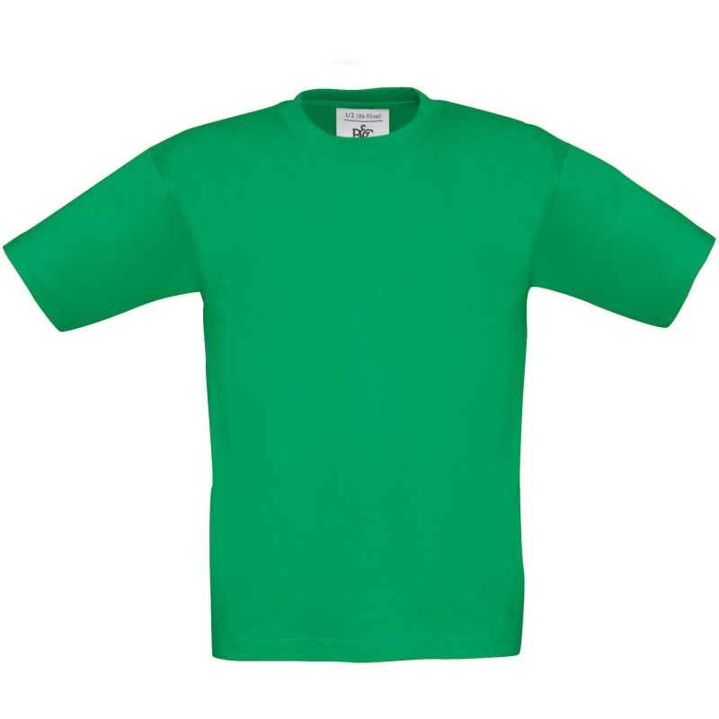 Dětské tričko B&C Exact 190 - zelené, 9-11 let
